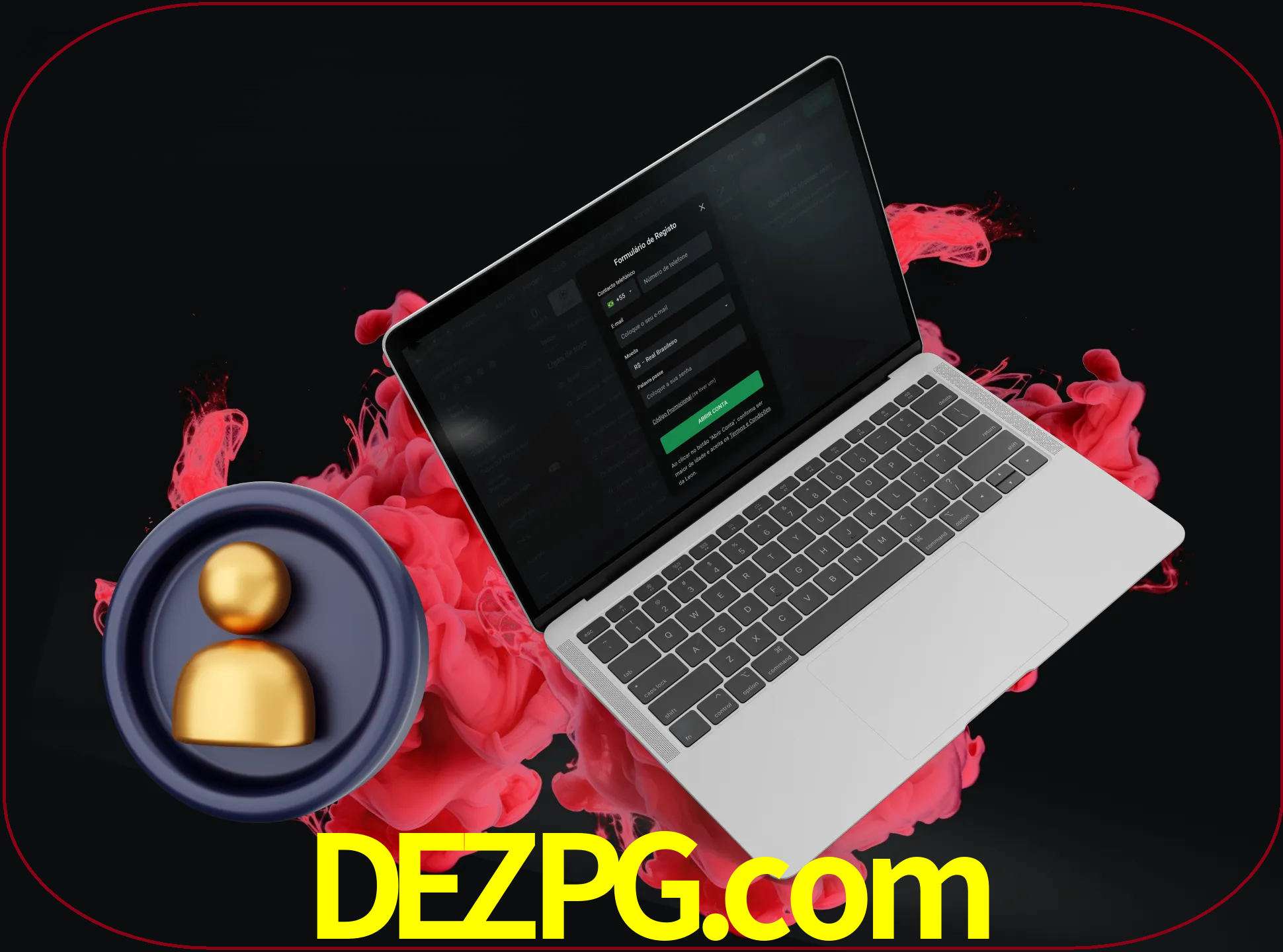 No cabeçalho do site dezpg, clique no botão que o levará a um formulário especial onde terá de introduzir as suas informações actuais.
