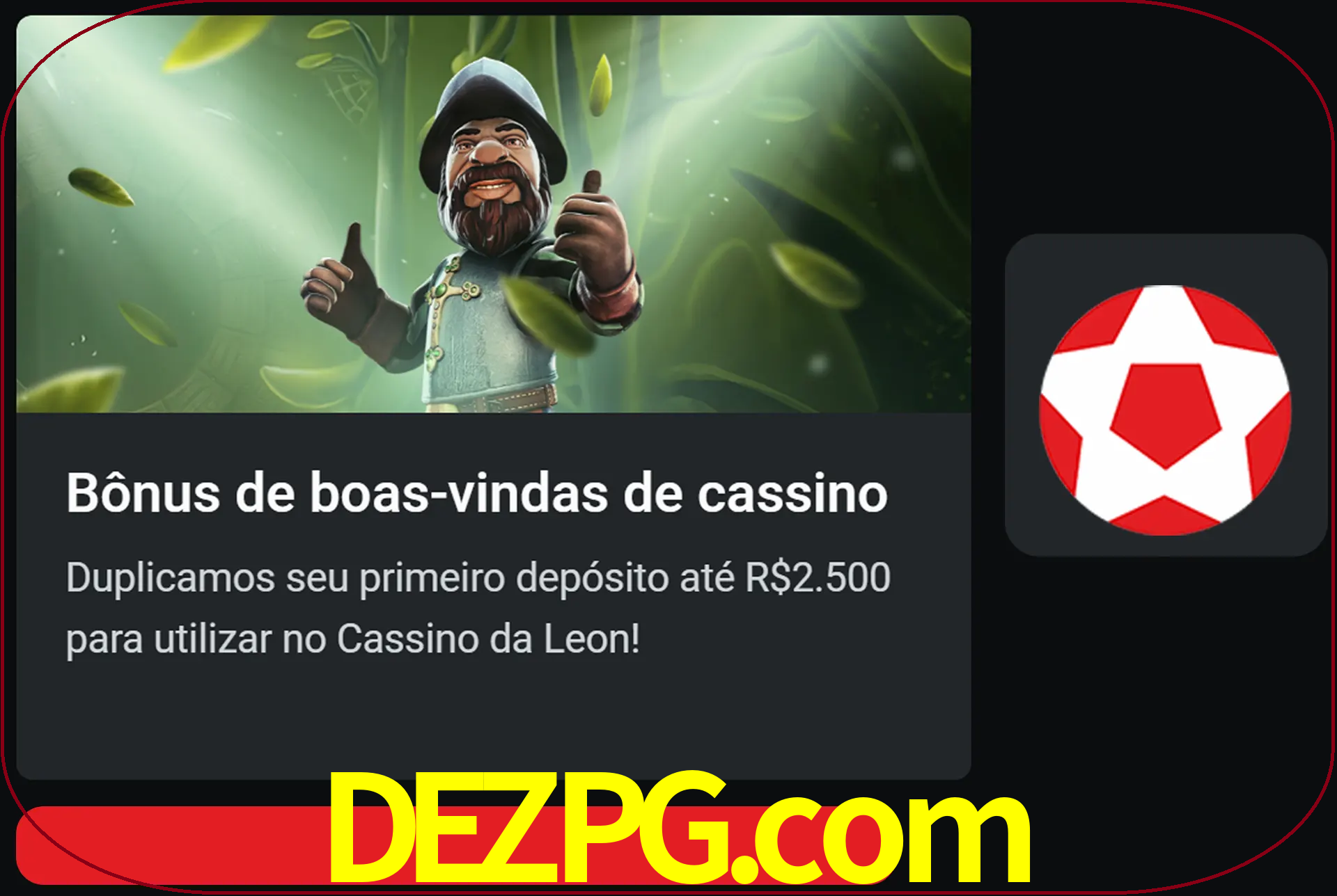 Receba seu dinheiro do bônus de boas-vindas após o primeiro depósito.