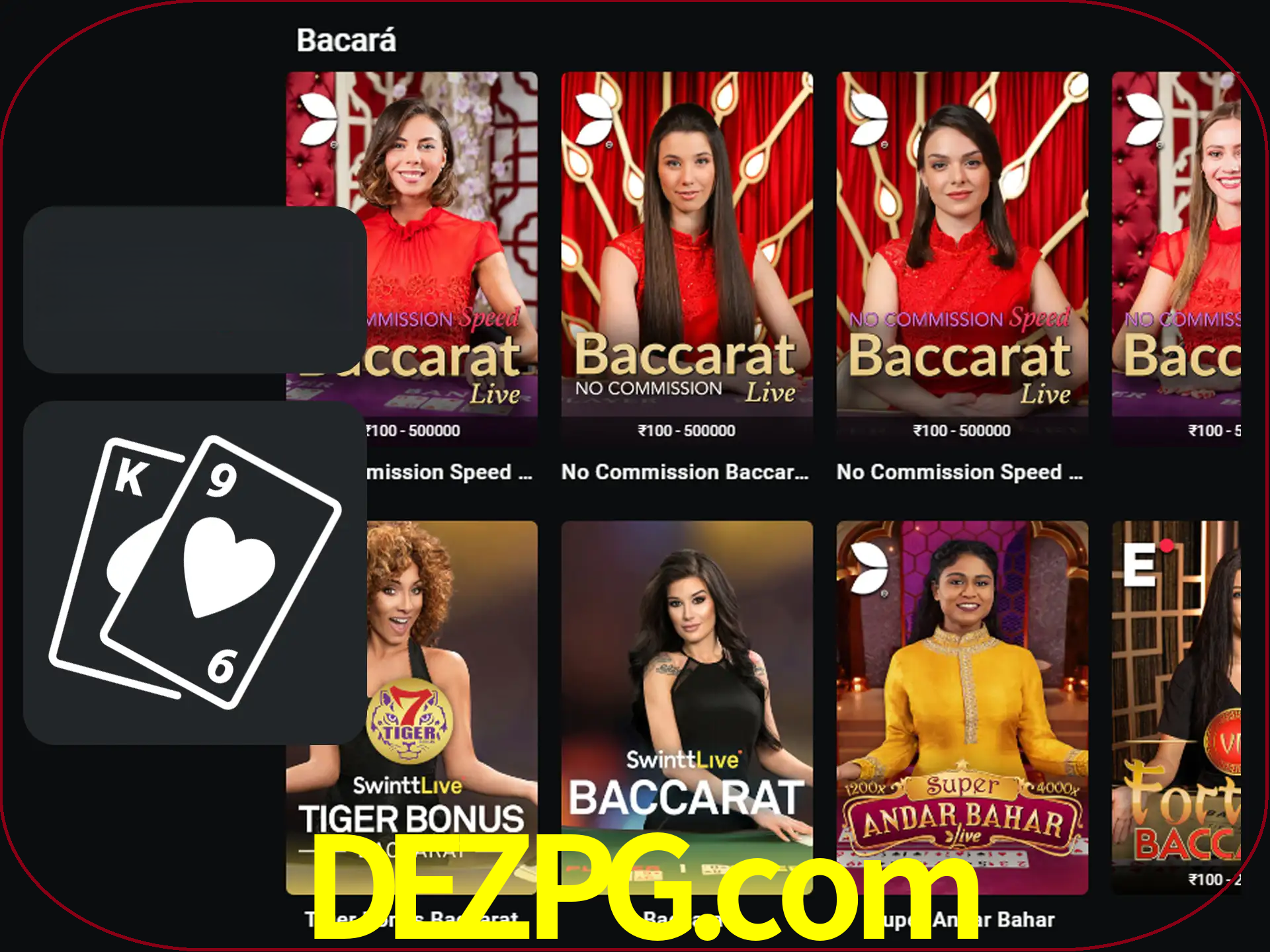 Ganhe muito dinheiro jogando jogos de bacará.